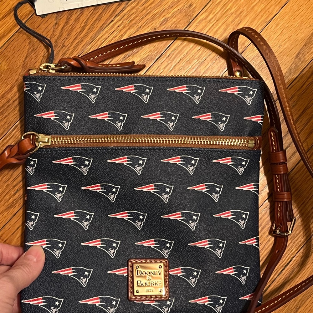 Dooney & Bourke Black and Brown Messenger Bag